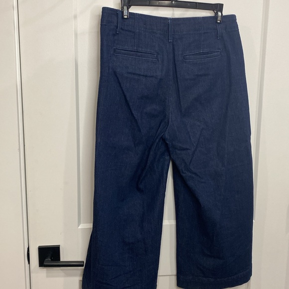 COPY - Ann Taylor dark wash cropped wide leg high- rise jean | size 6 petite - Picture 13 of 13